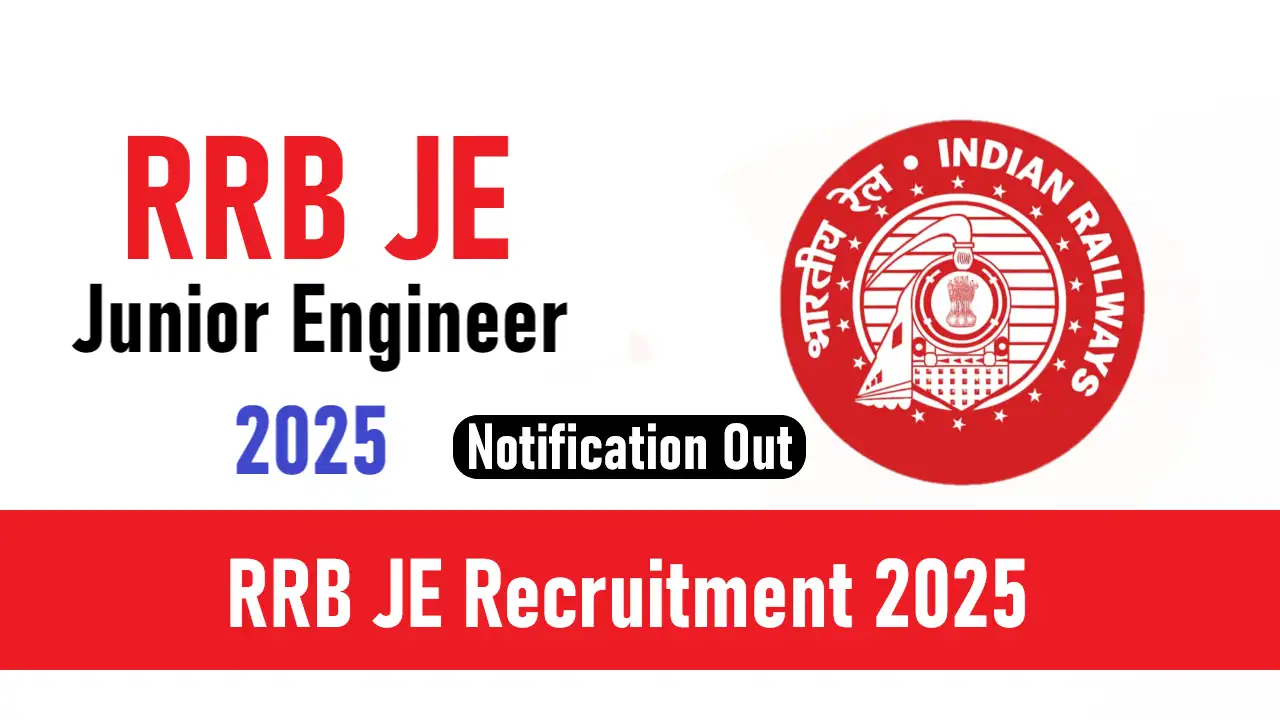 RRB JE Online Form 2025 RRB JE Recruitment 2025